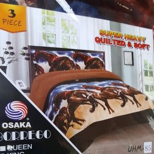 NEW King Comforter Borrego Blanket Set (3pcs)